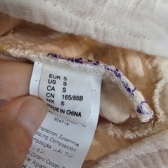 Tan Granny Square Crochet Tank Y2K Boho Hippie Granola Festival S - Picture 9 of 11